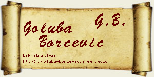 Goluba Borčević vizit kartica